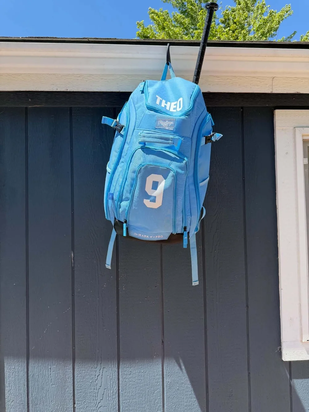 Rawlings Turquoise Blue Number 9 Athletic Backpack